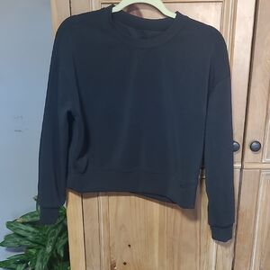 CRZ YOGA Black Crew Neck Sweatshirt